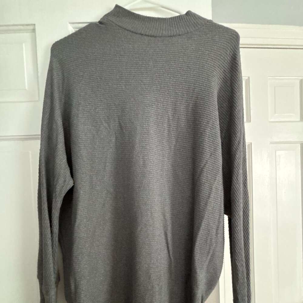 Cozy BP Grey Ribbed Sweater